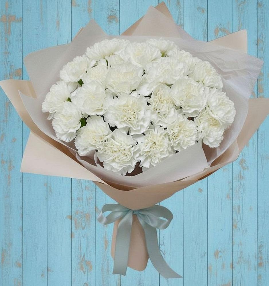 Букет цветов из: Гвоздики в Пластуновской