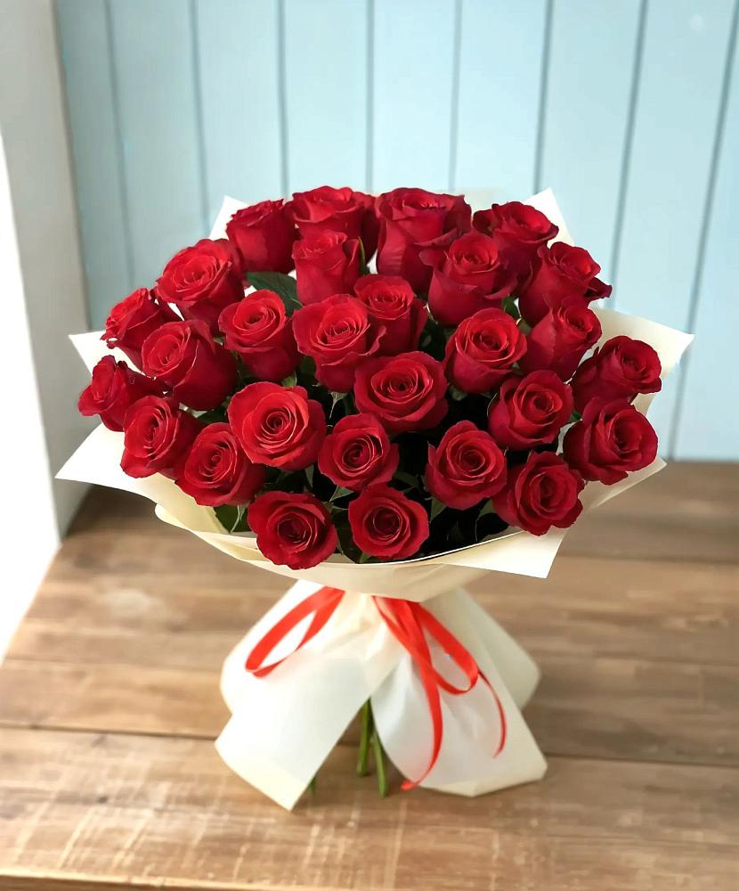 Букет 29 Красных роз в Пластуновской
