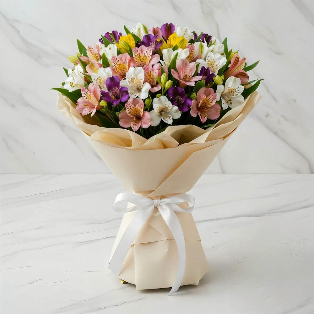 Букет цветов из: Альстромерии в Пластуновской