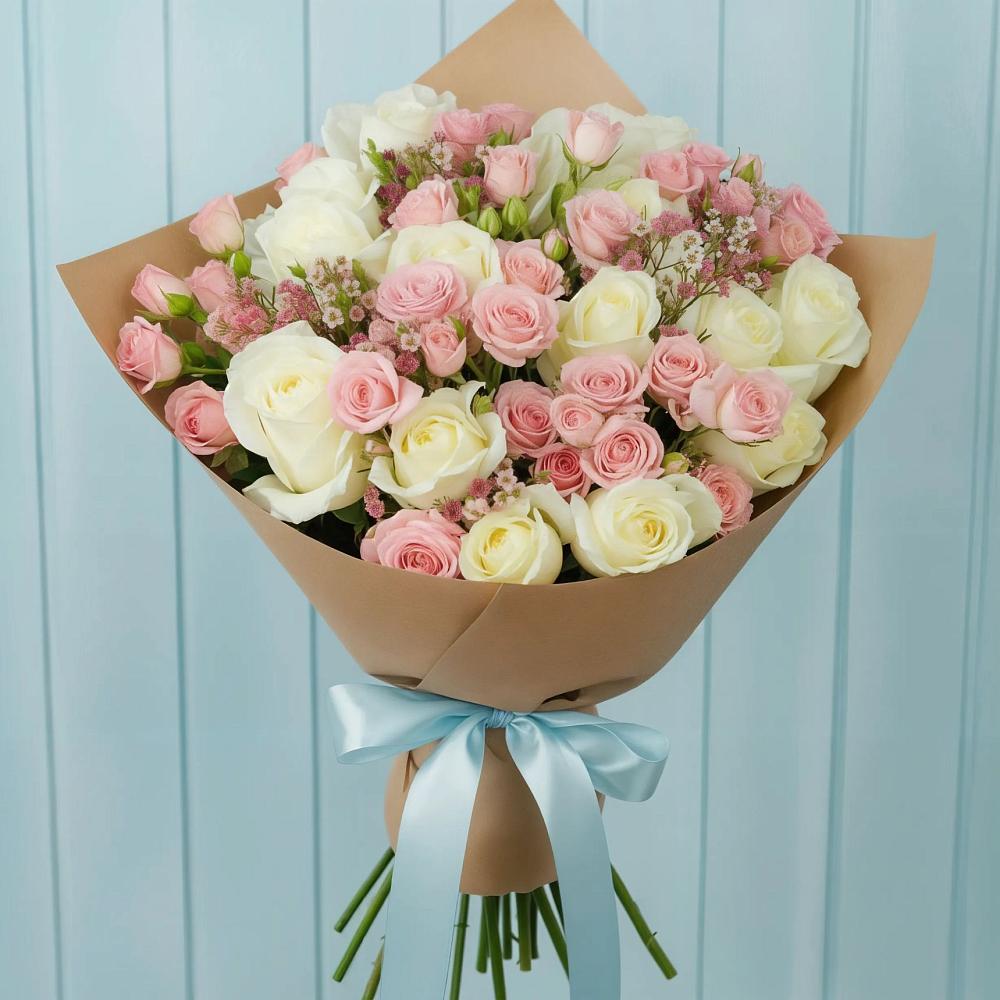 Букет цветов из: Розы в Пластуновской