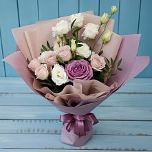 Букет цветов из:  Розы и Лизиантусы #REPLACE_PRED# Пластуновской