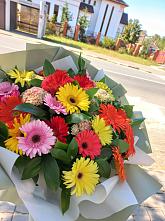 Букет цветов из:  Герберы #REPLACE_PRED# Пластуновской