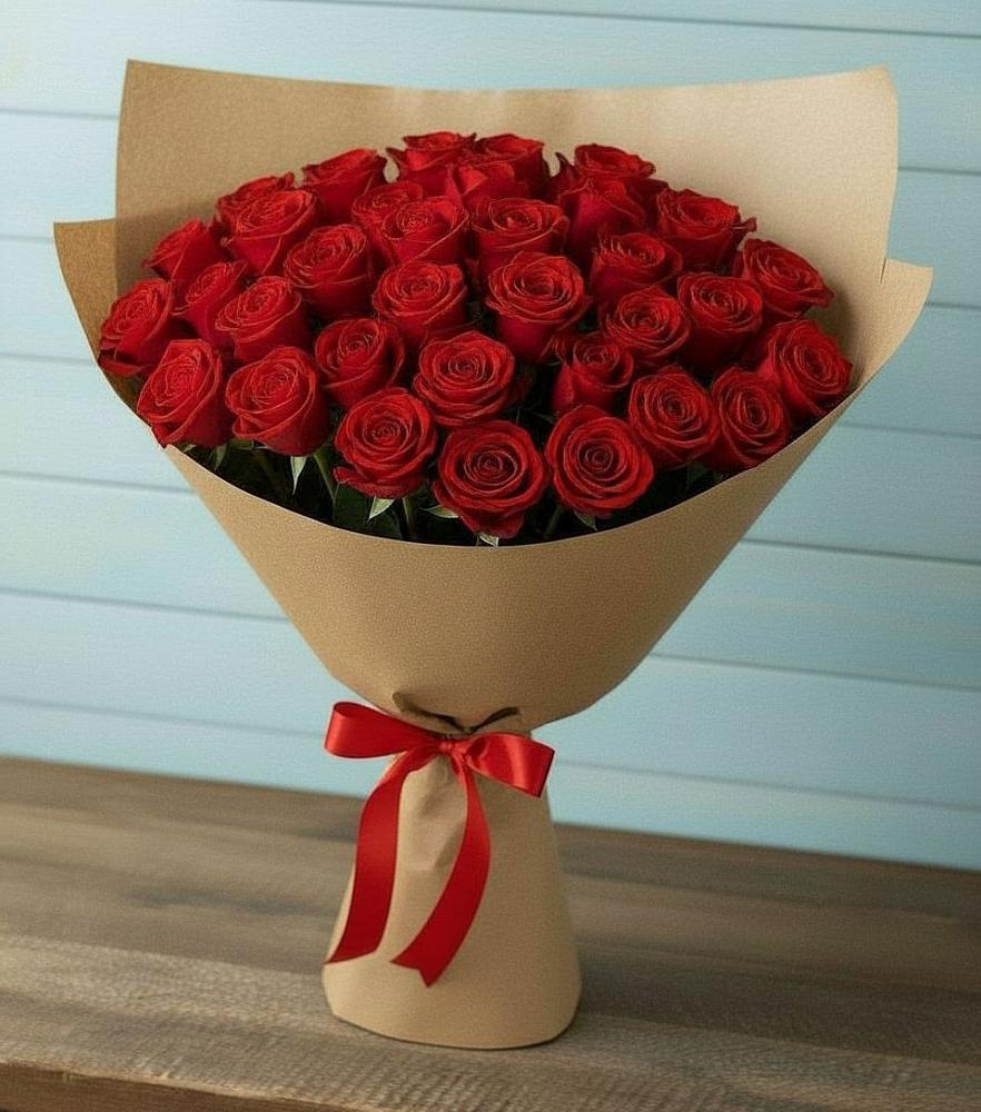 Букет Красные розы Милано в Пластуновской