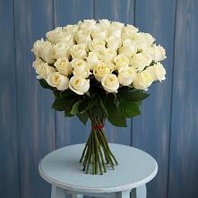 Букет 51 Белая роза Эдлесс Лав #REPLACE_PRED# Пластуновской