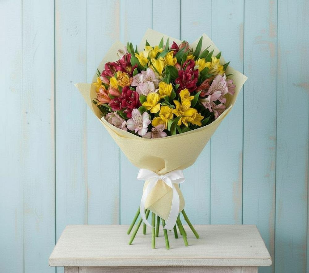 Букет цветов из: Альстромерии в Пластуновской