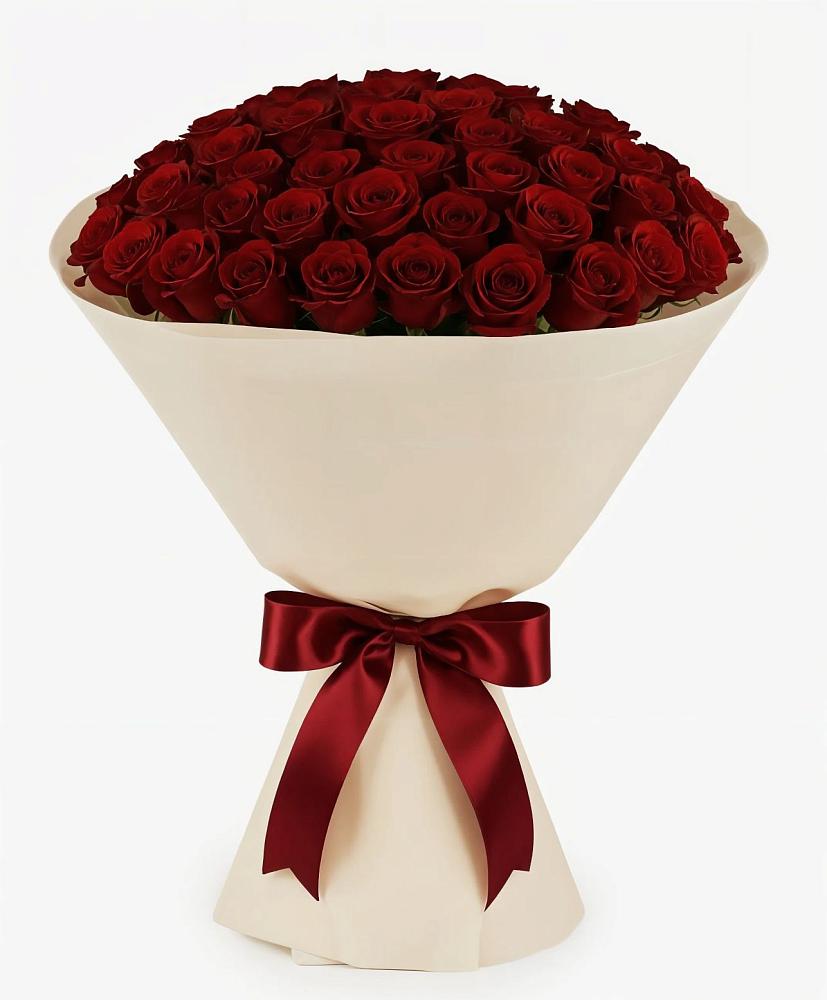 Букет 101 Бордовая роза Блэк Бакарра в Пластуновской