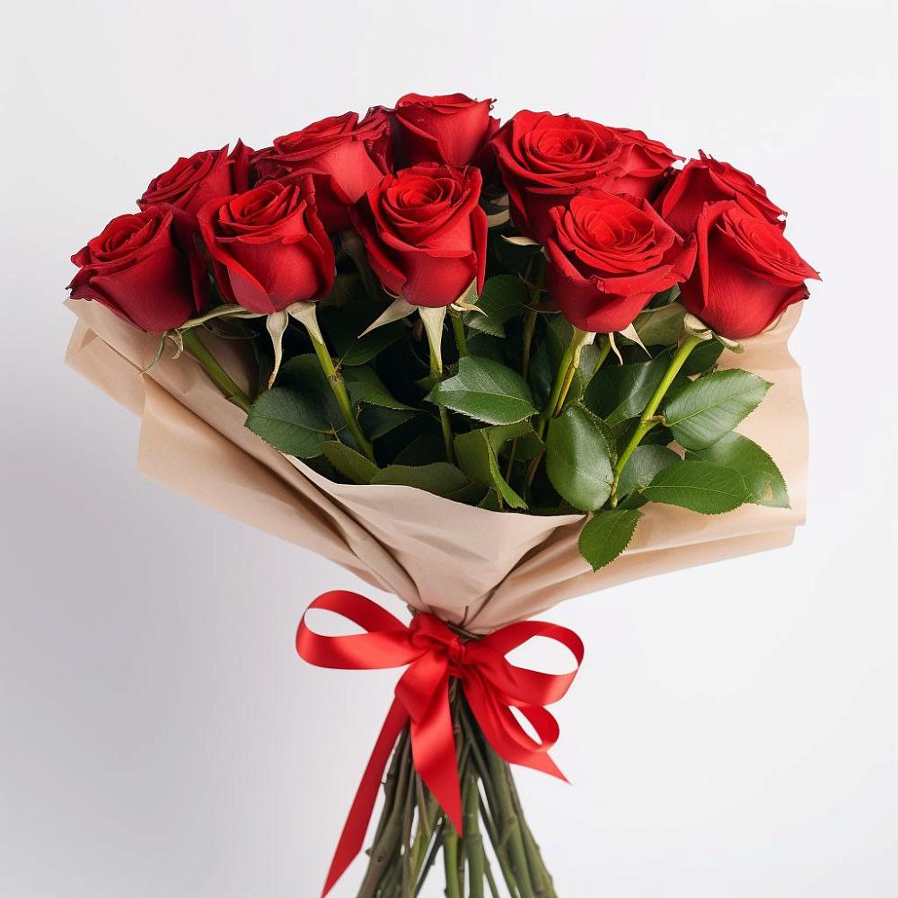 Букет 11 Красных роз Эдлесс Лав в Пластуновской